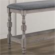 Furniture of America Weighton Wood Counter Height Dining Bench in Antique White