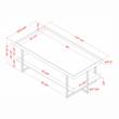 Furniture of America Prakers Industrial Wood 1-Shelf Coffee Table in Black