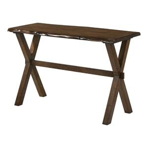 Furniture of America Bradden Transitional Solid Wood Console Table in Walnut