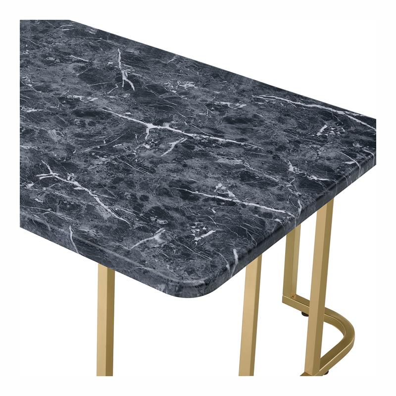 Furniture of America Clotten Contemporary Metal Coffee Table in Black