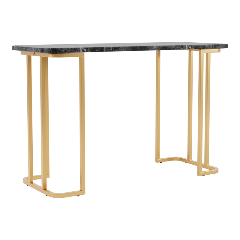 Furniture of America Clotten Contemporary Metal Console Table in Black