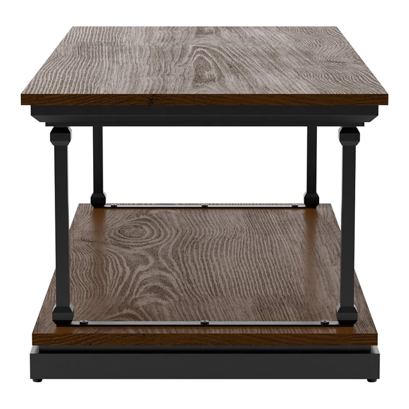 Furniture of America Drewden Wood 1-Shelf Coffee Table in Dark Oak