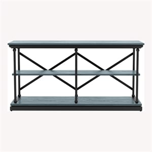 Furniture of America Drewden Transitional Wood 2-Shelf Console Table in Blue