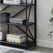 Furniture of America Qualt Industrial Metal 5-Shelf Bookcase in Black