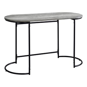 Furniture of America Wasiri Wood Writing Desk in Black and Light Gray