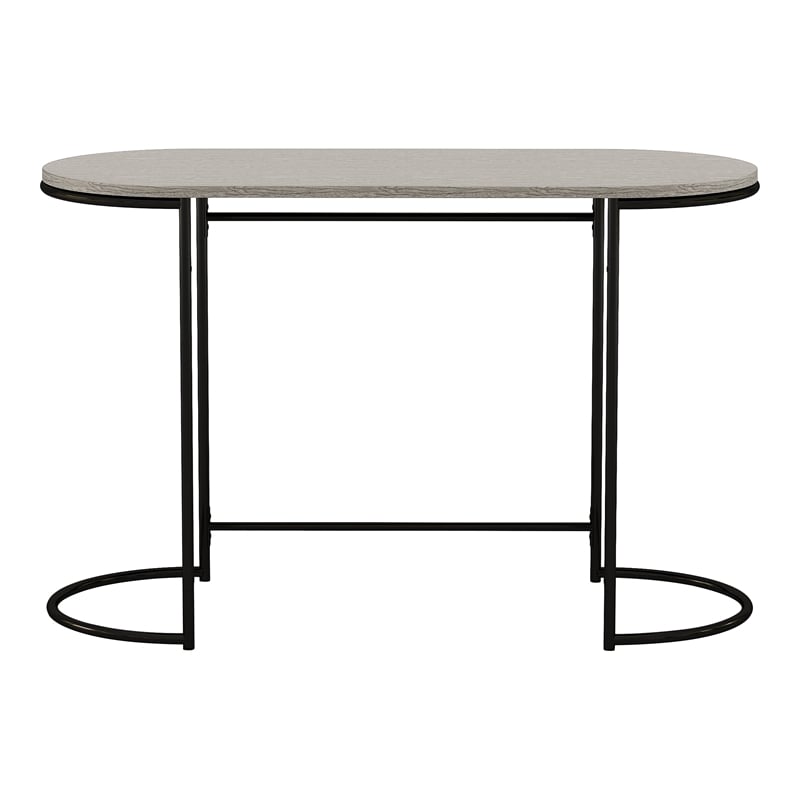 Furniture of America Wasiri Wood Writing Desk in Black and Light Gray