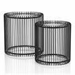 Furniture of America Mendel Contemporary Metal 2-Piece Nesting Table in Black