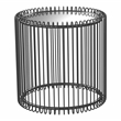 Furniture of America Mendel Contemporary Metal 2-Piece Nesting Table in Black
