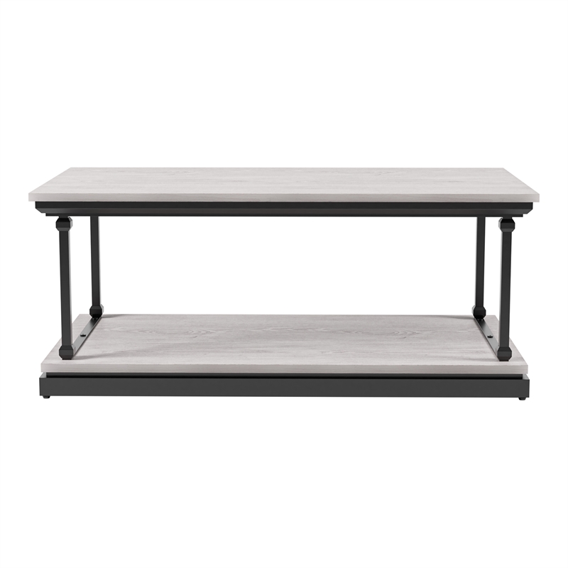 Furniture of America Drewden Wood 2-Piece Coffee Table Set in Antique White