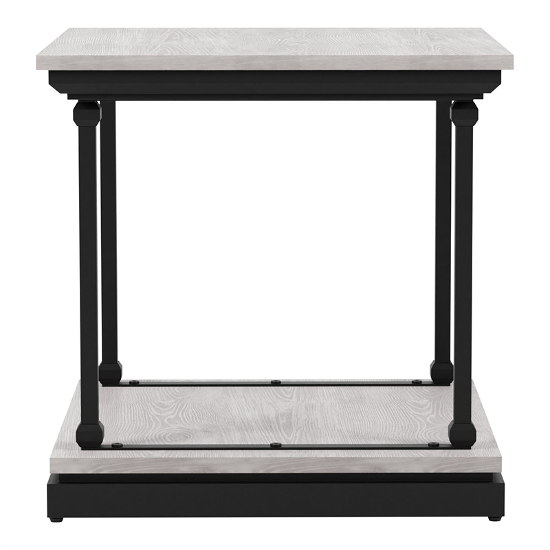 Furniture of America Drewden Wood 2-Piece Coffee Table Set in Antique White