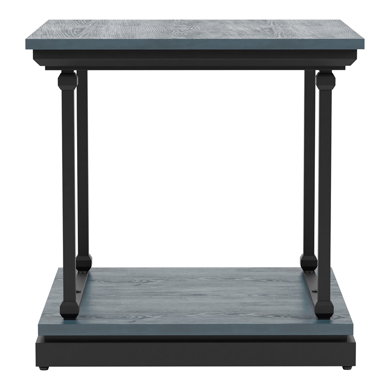 Furniture of America Drewden Wood 3-Piece Coffee Table Set in Antique Blue
