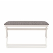 Furniture of America Egretta Fabric Padded Dining Bench in Gray