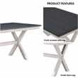 Furniture of America Egretta Transitional Wood Dining Table in Gray and White
