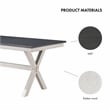 Furniture of America Egretta Transitional Wood Dining Table in Gray and White
