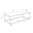 Furniture of America Pris Wood 1-Shelf Coffee Table in Oak and Black