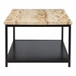 Furniture of America Pris Wood 1-Shelf Coffee Table in Yellow and Black