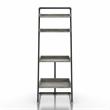 Furniture of America Karin Industrial Wood Display Shelf in Vintage Gray Oak