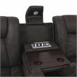 Furniture of America Axle Faux Leather 3-Piece Sofa Set in Dark Gray