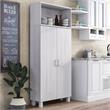Furniture of America Astro Contemporary Wood 5-Shelf Pantry in White Oak