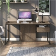Furniture of America Trela Wood Writing Desk with USB Plug in Oak