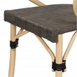 Furniture of America Borda Aluminum Patio Arm Chair in Brown (Set of 2)