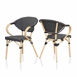 Furniture of America Borda Aluminum Patio Arm Chair in Dark Gray (Set of 2)