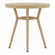 Furniture of America Devey Aluminum Round Patio Side Table in Natural Tone