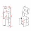 Furniture of America Bimme Rustic Metal 4-Shelf Wine Cabinet in Oak and Black