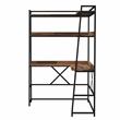 Furniture of America Narvay Metal Corner Writing Desk with USB in Brown