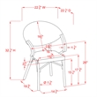 Borda Transitional 3-Piece Natural Metal Bistro Table and Chair Set
