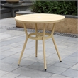 Borda Transitional 3-Piece Natural Metal Bistro Table and Chair Set