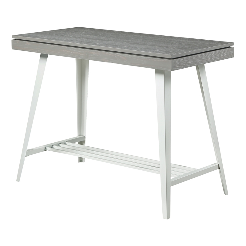 Furniture of America Melba Wood 3-Piece Counter Height Table Set in Gray