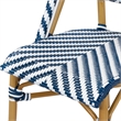 Furniture of America Acti Modern Aluminum Patio Dining Chair in Blue