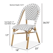 Furniture of America Acti Modern Aluminum Patio Dining Chair in Gray
