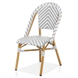 Furniture of America Acti Modern Aluminum Patio Dining Chair in Gray
