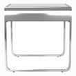Furniture of America Mexller Metal 1-Shelf End Table in Silver (Set of 2)