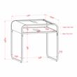 Furniture of America Mexller Metal 1-Shelf End Table in Silver (Set of 2)