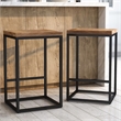 Furniture of America Druze Metal Square Barstool in Golden Brown (Set of 2)