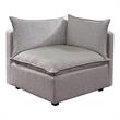 Furniture of America Drevi Fabric Corner Chair in Light Gray (Set of 2)