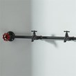 Furniture of America Meritor Metal 5-Hook Coat Rack in Sand Black (Set of 2)