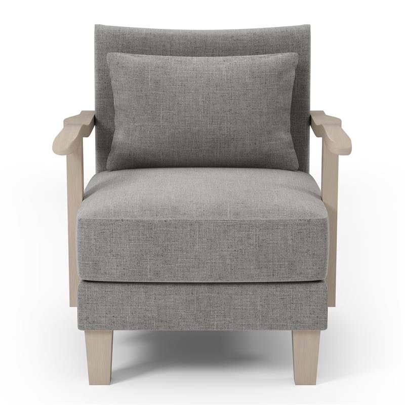 Furniture of America Ciela Faux Leather Accent Chair in Gray (Set of 2)