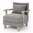 Furniture of America Ciela Faux Leather Accent Chair in Gray (Set of 2)
