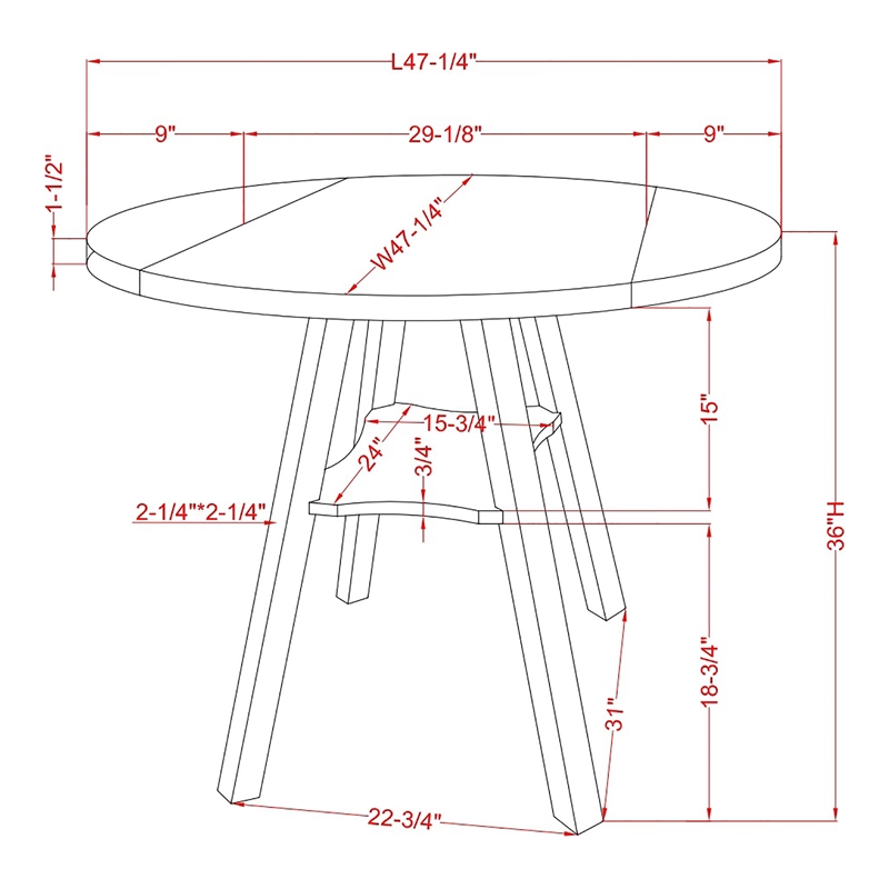 Furniture of America Elda Wood Drop-Leaf Counter Height Table in Sea White