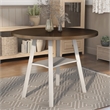 Furniture of America Elda Wood Drop-Leaf Counter Height Table in Sea White