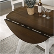 Furniture of America Elda Wood Drop-Leaf Counter Height Table in Sea White