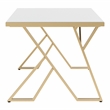 Furniture of America Egala Contemporary White Glass Top Dining Table
