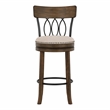 Furniture of America Beka Wood 29-Inch Swivel Bar Stool in Oak (Set of 2)