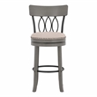 Furniture of America Beka Wood 29-Inch Swivel Bar Stool in Light Gray (Set of 2)