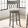 Furniture of America Beka Wood 29-Inch Swivel Bar Stool in Light Gray (Set of 2)