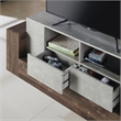 Furniture of America Abdi Wood Multi-Storage TV Stand in Oak and Concrete Gray